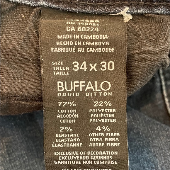 David Bitton Buffalo Men's Blue Jeans. Style “Axel” Slim Stretch. These look new - Picture 11 of 11